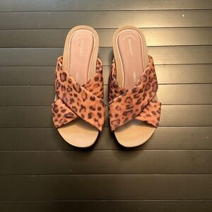 Rockport Land Blvd Animal Print Criss Cross Strap Sandals